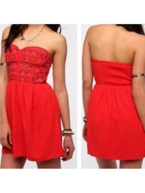 Urban Outfitters Staring At Stars Mini Pink/Red Dress